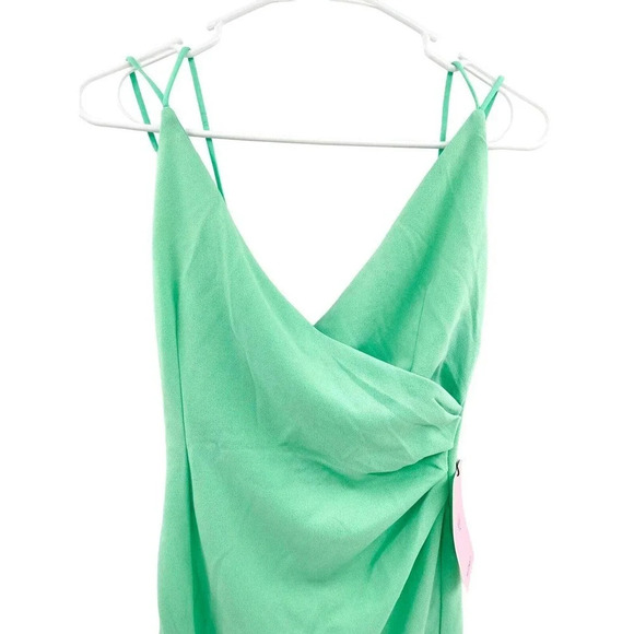 Hello Molly Quiet Dancer Women's Mini Dress Ruched Side Wrap Mint Size XS New - Picture 5 of 15